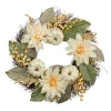 Northlight 22in Dahlia & Pumpkin Fall Artificial Floral Wreath In Multi