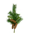 Northlight Dakota Pine Artificial Christmas Craft Spray With Pine Cones, 15" In Green