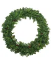 Northlight Dakota Red Pine Commercial Artificial Christmas Wreath With Pine Cones