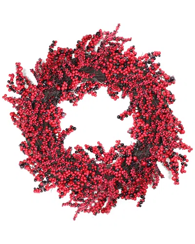 Northlight Decorative Artificial Burgundy Red Berry Christmas Wreath