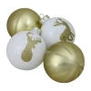 Northlight Deer 2-finish Ball 4-pc. Christmas Ornament In Yellow