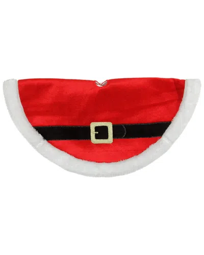 NORTHLIGHT DISCONTINUED NORTHLIGHT 20IN TRADITIONAL RED & WHITE VELVETEEN SANTA CLAUS BELT BUCKLE MINI CHRISTMA
