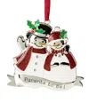 Northlight 3.5in Silver-plated Snowmen Parents To Be Christmas Ornament