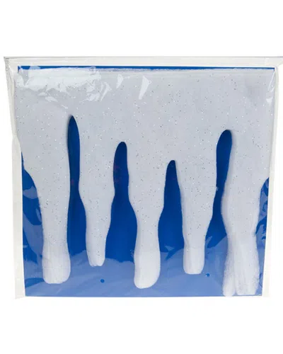 NORTHLIGHT DISCONTINUED NORTHLIGHT 7' WHITE GLITTERED ARTIFICIAL CHRISTMAS CRAFT ICICLE SNOW FRINGE