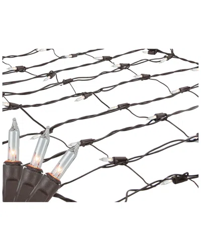 NORTHLIGHT DISCONTINUED NORTHLIGHT CLEAR MINI NET STYLE TREE TRUNK WRAP CHRISTMAS LIGHTS - BROWN WIRE