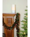 Northlight Discontinued  Festive Red & Green Thick Cut Christmas Tinsel Garland