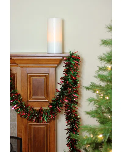 Northlight Discontinued  Festive Red & Green Thick Cut Christmas Tinsel Garland