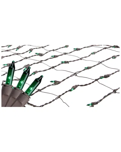 NORTHLIGHT DISCONTINUED NORTHLIGHT GREEN MINI NET STYLE TREE TRUNK WRAP CHRISTMAS LIGHTS - BROWN WIRE