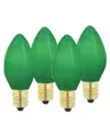 Northlight Discontinued  Pack Of 4 Opaque Green C9 Christmas Replacement Bulbs