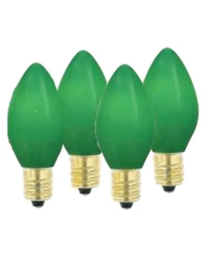 Northlight Discontinued  Pack Of 4 Opaque Green C9 Christmas Replacement Bulbs