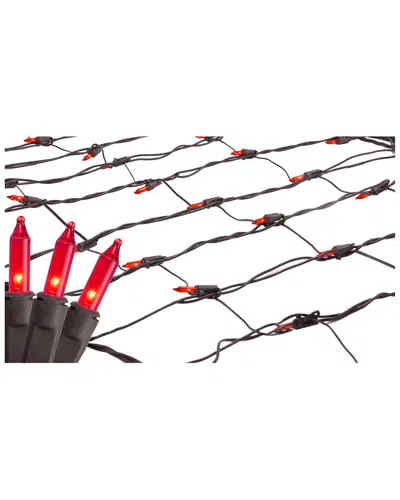 NORTHLIGHT DISCONTINUED NORTHLIGHT RED MINI NET STYLE TREE TRUNK WRAP CHRISTMAS LIGHTS - BROWN WIRE