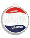 Northlight Discontinued  White And Blue Pepsi-cola Bottle Cap Logo Cut-out Christmas Ornament