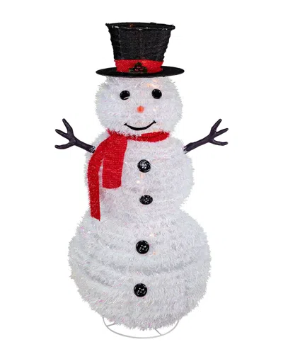 Northlight Dnu Unprofitable  4' Lighted Pop-up Snowman Outdoor Christmas Decoration In White