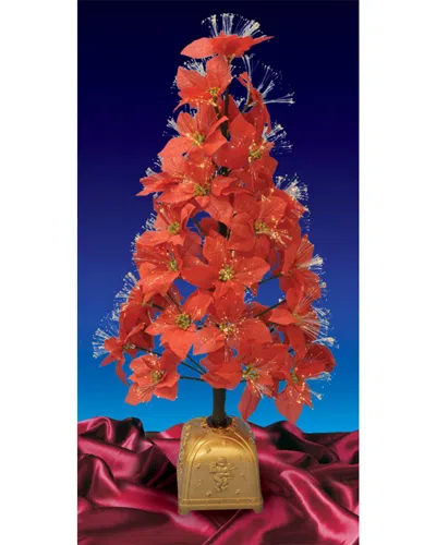 Northlight Dnu Unprofitable  Pre-lit Fiber Optic Color Changing Red Poinsettia Christmas Tree