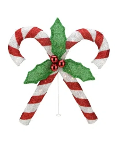 Northlight Double Candy Cane Lighted Outdoor Christmas Decor In Red