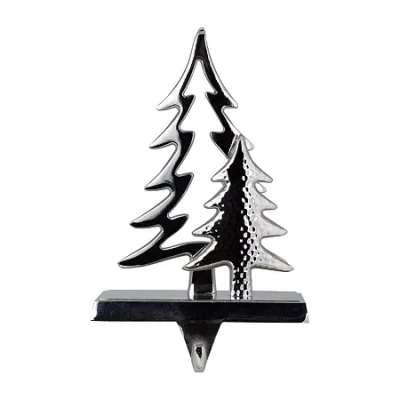 Northlight Double Pine Tree Christmas Stocking Holder In Silver