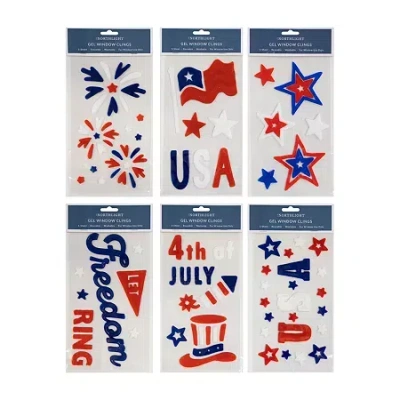 Northlight Double Sided Celebration Gel 4th Of July Window Decor In Multi