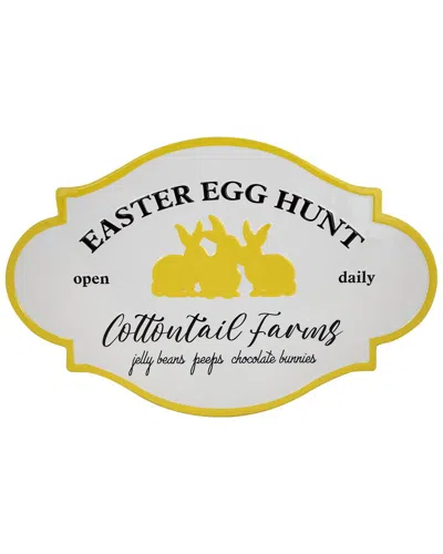 Northlight Easter Egg Hunt Vintage-style Metal Wall Sign In White
