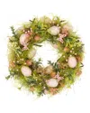 NORTHLIGHT NORTHLIGHT EASTER EGGS WITH BUTTERFLIES ARTIFICIAL SPRING WREATH