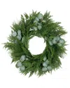 NORTHLIGHT NORTHLIGHT EUCALYPTUS & MIXED PINE ARTIFICIAL CHRISTMAS WREATH