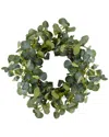 Northlight Eucalyptus Leaves Artificial Wreath In Green