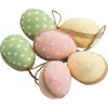 Northlight Fabric Pastel Easter Egg Ornament Decorations In Green