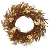 Northlight Fall Grass Autumn Harvest Artificial Wreath In Multi