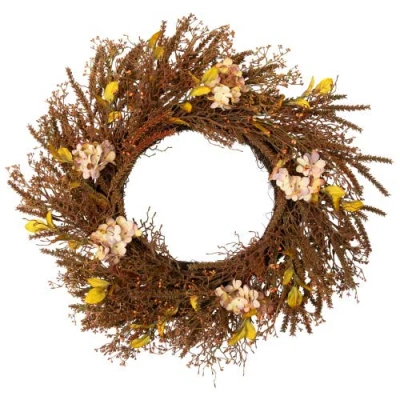 Northlight Fall Grass Autumn Harvest Artificial Wreath In Multi