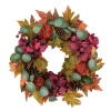 Northlight Fall Harvest Artificial Floral Wreath In Orange