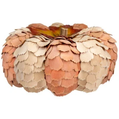 Northlight Fall Harvest Layered Pine Cone Leaves Pumpkin In Multi