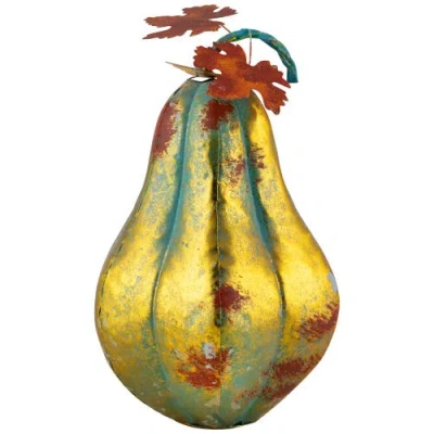 Northlight Fall Harvest Metal Gourd Tabletop Decoration In Multi