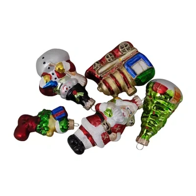 Northlight Festive Figurine 5-pc. Christmas Ornament In Multi