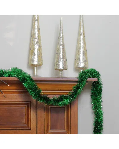 Northlight Festive Xmas Green Christmas Tinsel Garland