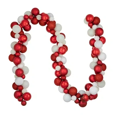 Northlight Finish Shatterproof Ball Christmas Indoor Garland In Multi