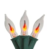 Northlight Set Of 10 Flickering Amber Flame C7 Halloween Lights In Amber