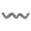 Northlight Flocked Angel Pine Artificial Christmas Garland With Pinecones In Green