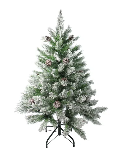 Northlight Flocked Angel Pine Artificial Christmas Tree In Multi