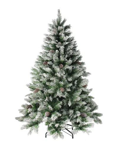 Northlight Flocked Angel Pine Artificial Christmas Tree In Green