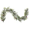 Northlight Flocked Pine And Pinecones Artificial Christmas Garland In Green