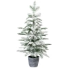 Northlight Flocked Pine Potted Artificial Christmas Tree In Green
