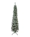Northlight Flocked Traditional Green Pine Pencil Artificial Christmas Tree
