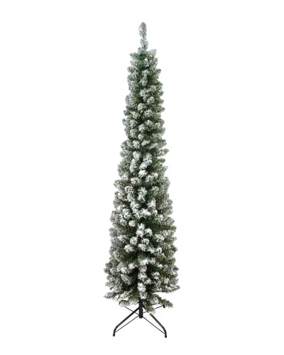 Northlight Flocked Traditional Green Pine Pencil Artificial Christmas Tree