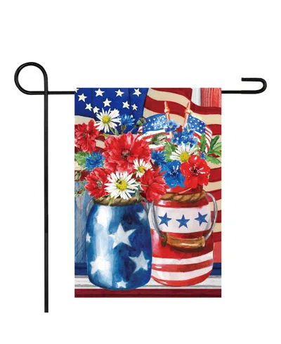 Northlight Floral Bouquet Outdoor Americana Garden Flag, 18" X 12.5" In Red