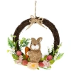 NORTHLIGHT NORTHLIGHT FLORAL GRAPEVINE SPRING EASTER WREATH WITH RABBIT
