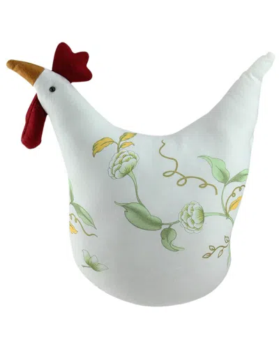 Northlight Floral Rooster & Chicken Spring Decoration In White