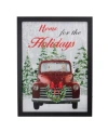 Northlight Frame Vintage-like Truck Led Lighting Christmas Wall Canvas In Black