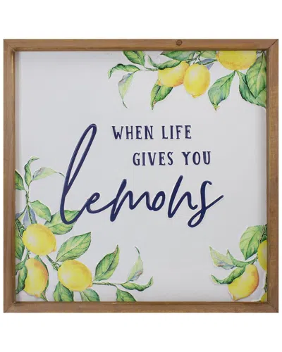 Northlight Framed When Life Gives You Lemons Metal Sign In White