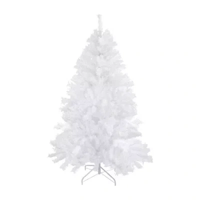 Northlight Full Icy White Spruce Artificial Unlit 7 Foot Christmas Tree