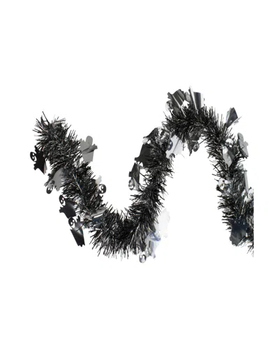 Northlight Ghosts Halloween Tinsel Garland, 50' Unlit In Black