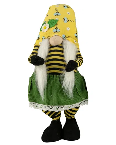 Northlight Girl Bumblebee & Daisy Hat Springtime Gnome In Yellow